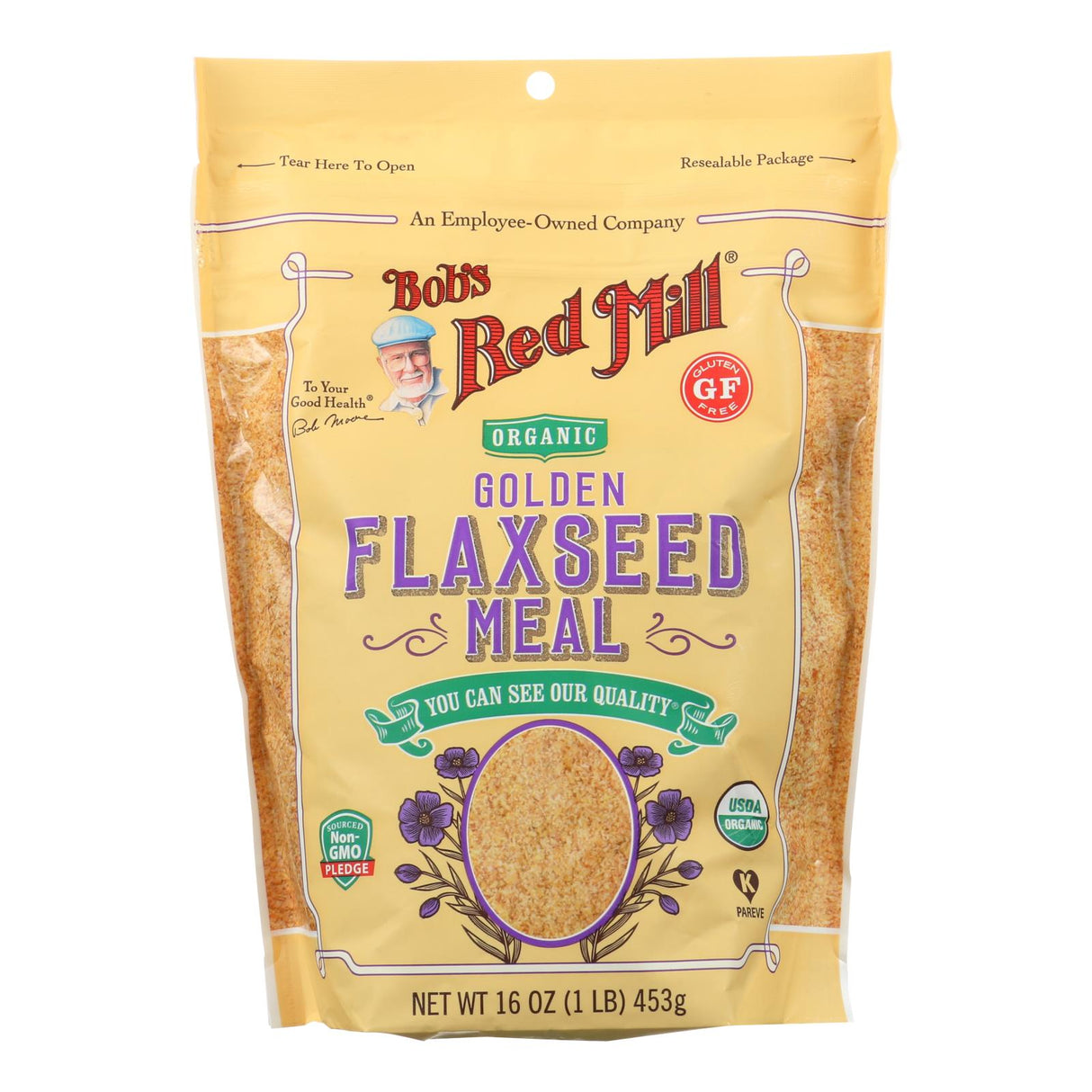Bob's Red Mill Organic Flaxseed Meal Golden (Pack of 4 - 16 Oz.) - Cozy Farm