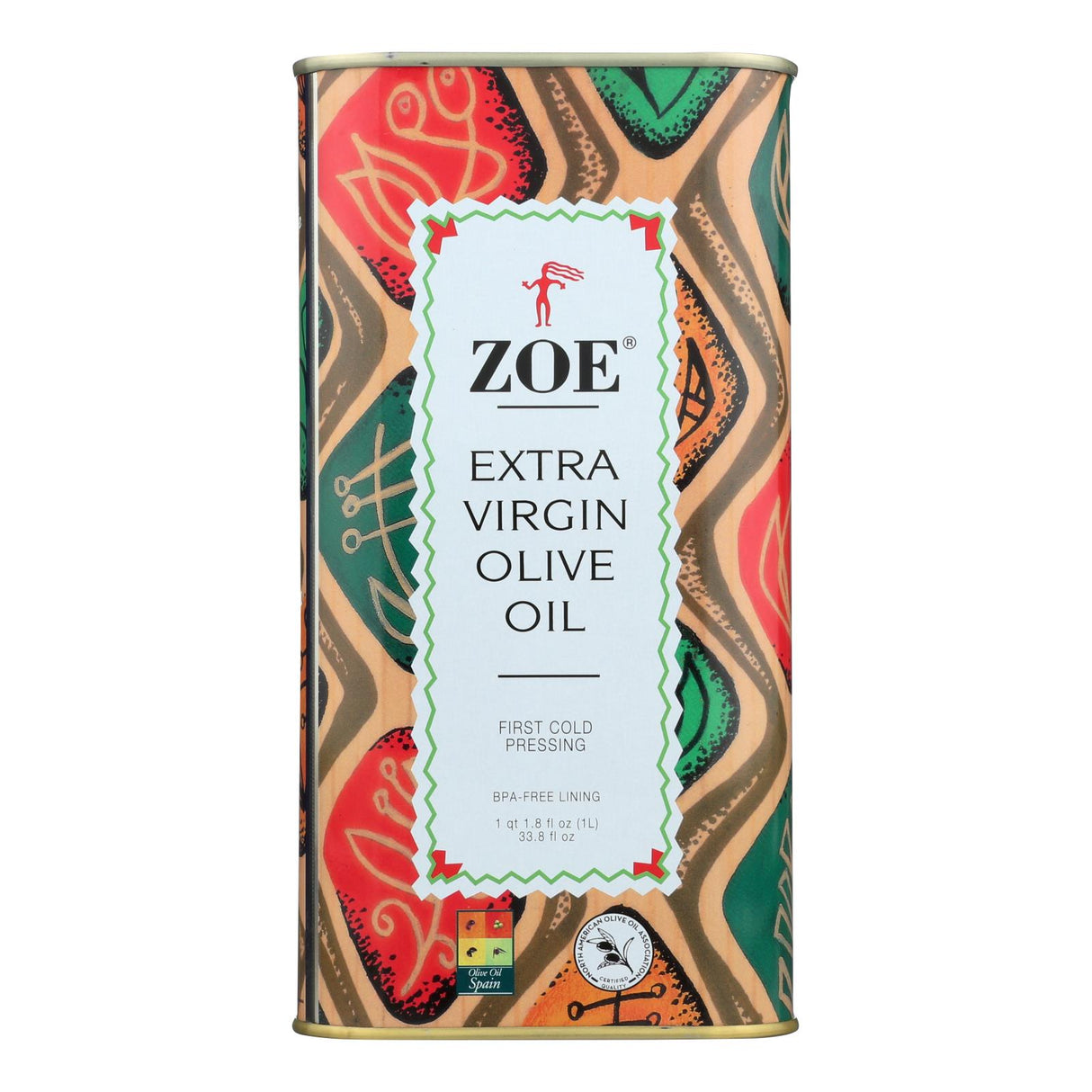 Zoe Premium Extra Virgin Olive Oil - 1 Liter (Pack of 6) - Cozy Farm