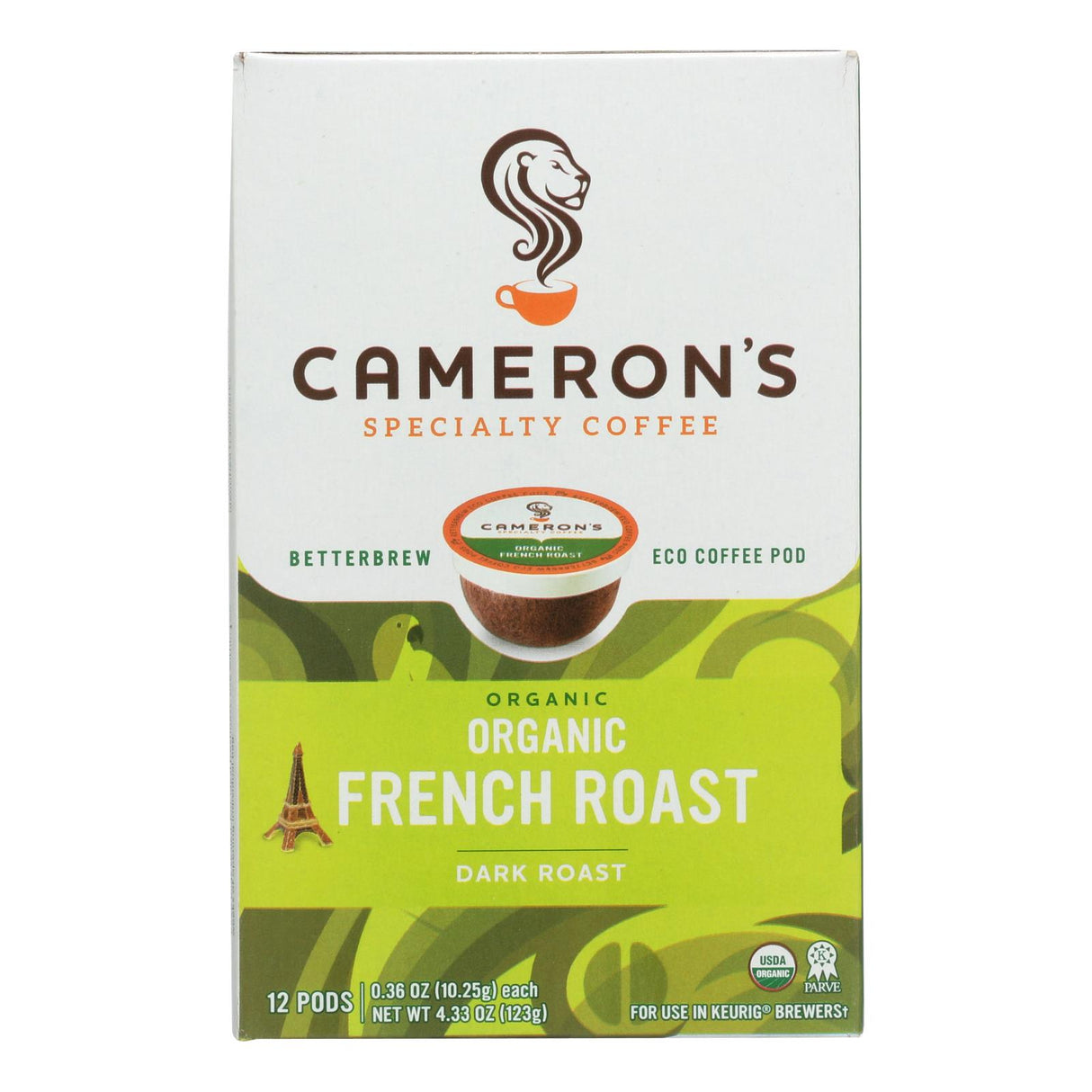 Cameron's Specialty Coffee, Organic French Roast, 72 Ct. - Cozy Farm