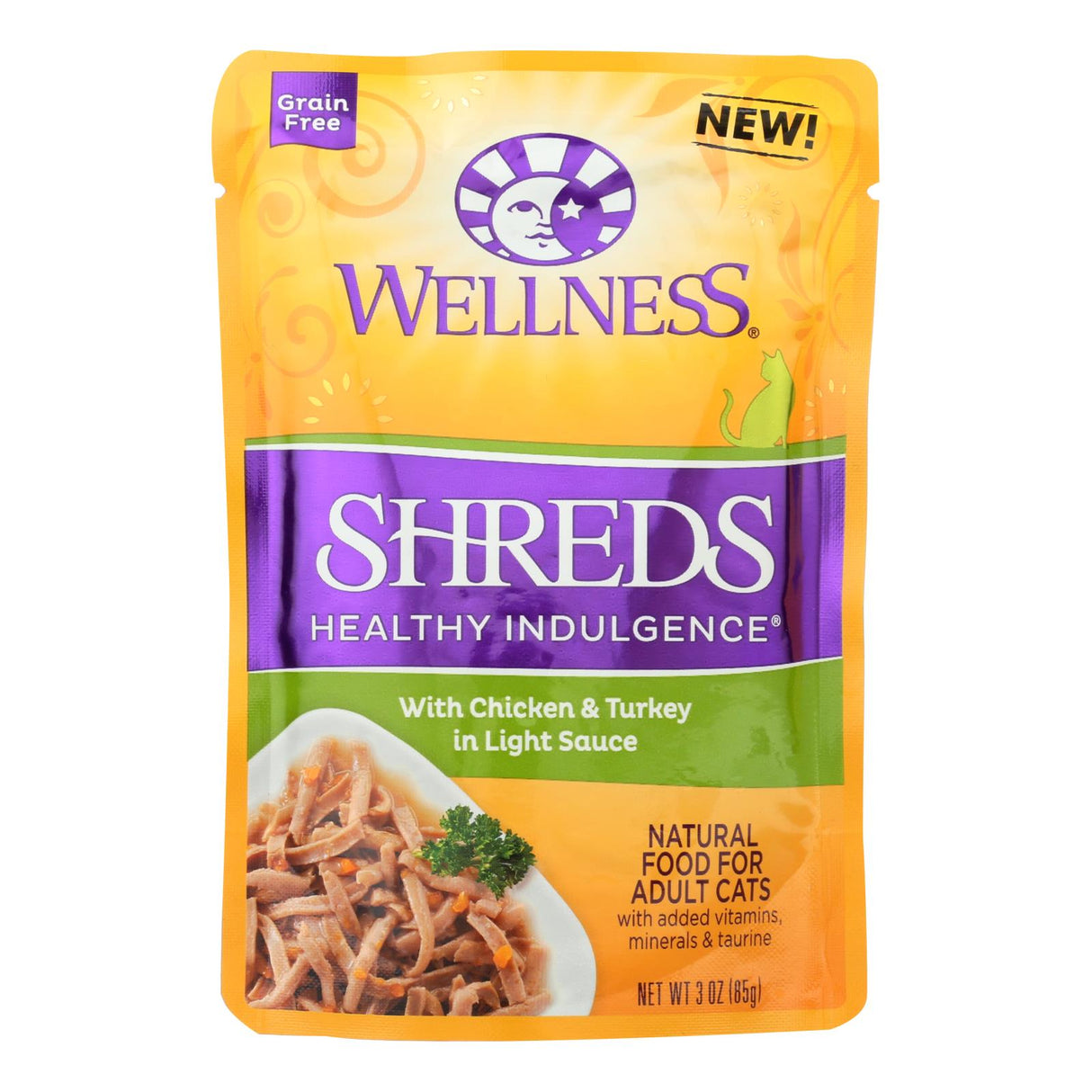 Wellness Pet Products Cat Food Shreds - Chicken and Turkey (Pack of 24) - 3 Oz. - Cozy Farm