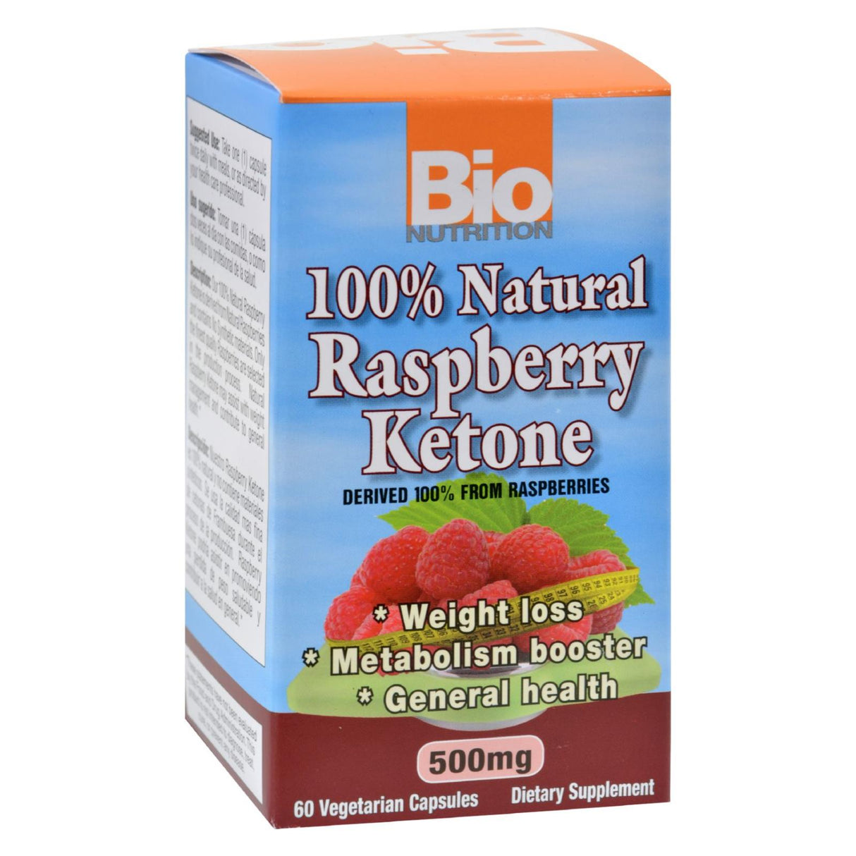 Bio Nutrition Raspberry Keytones - 500mg - Supports Healthy Weight Management (60 Capsules) - Cozy Farm