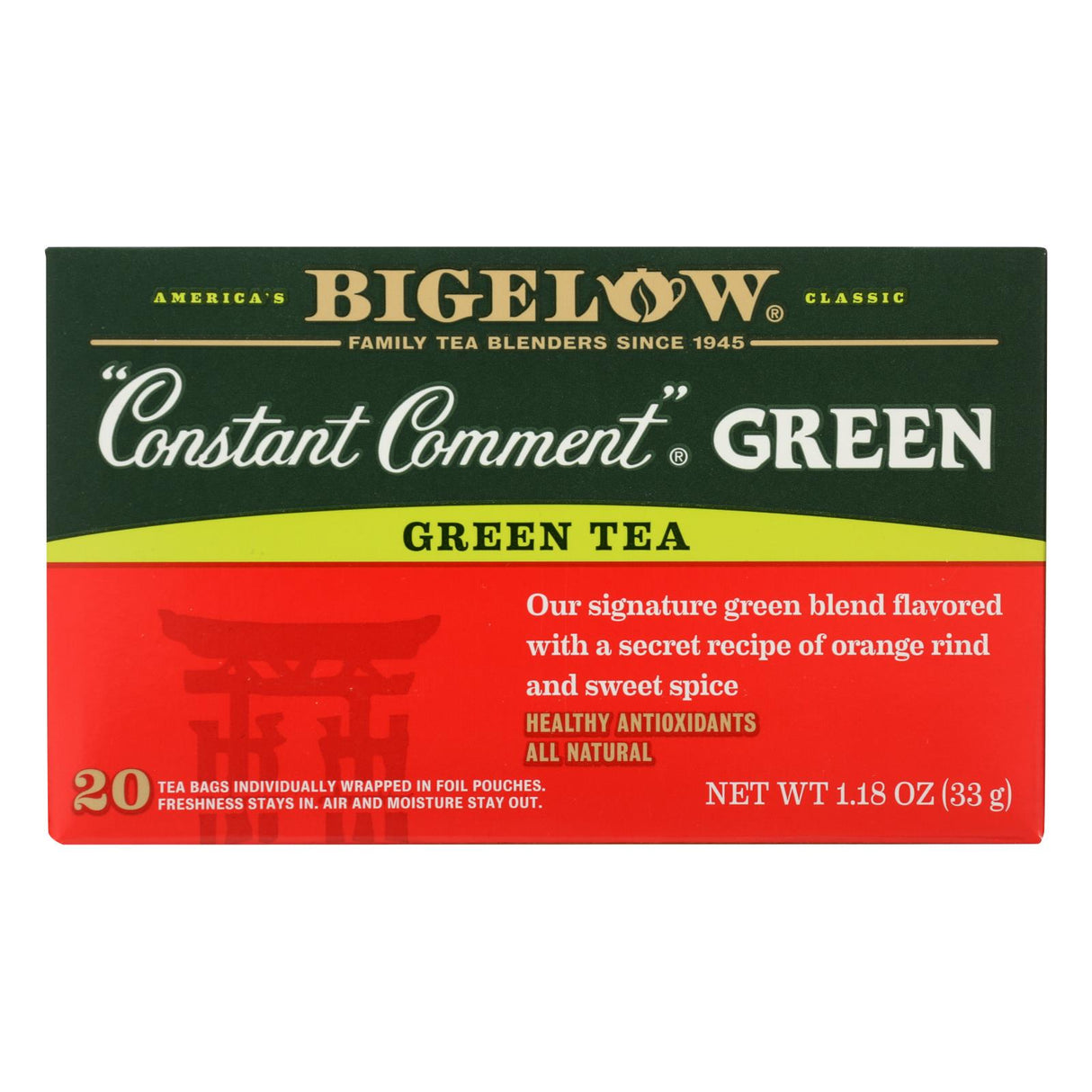 Bigelow Constant Comment Green Tea, Pack of 6 (20 Bags) - Cozy Farm