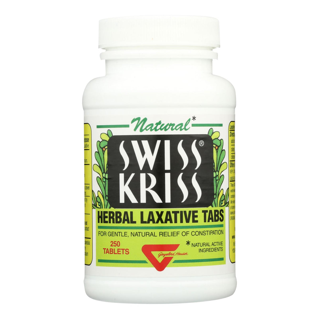 Swiss Kriss Herbal Laxative Tablets (250 Each) - Cozy Farm