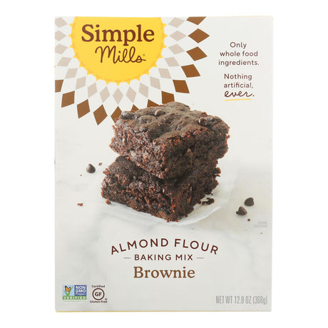 Simple Mills Gluten-Free Almond Flour Brownie Mix, Pack of 6, 12.9 Oz. Each - Cozy Farm 