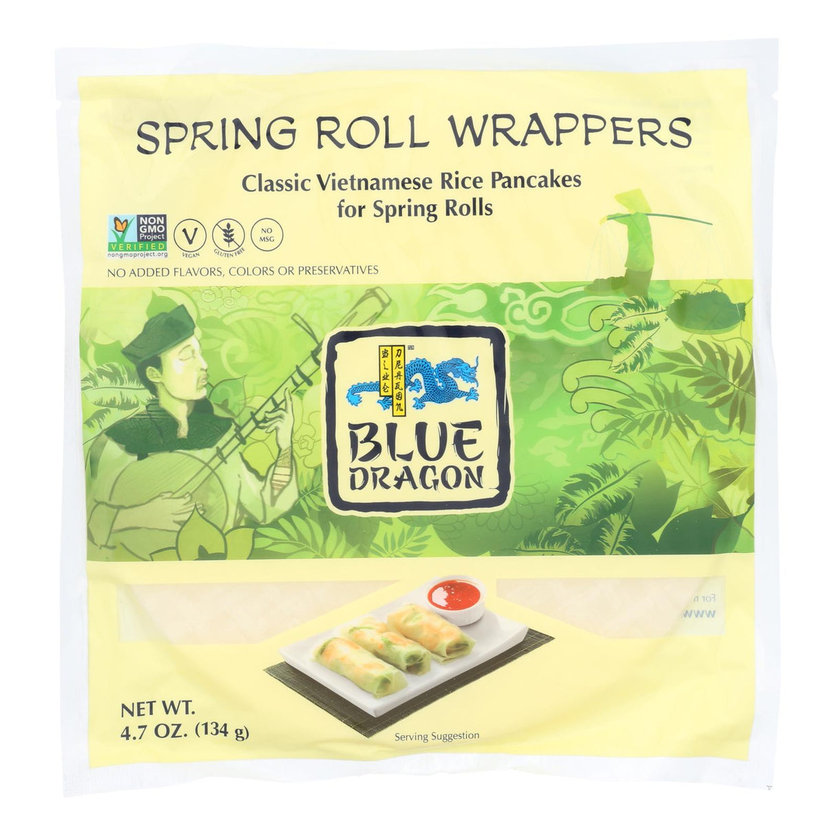 Blue Dragon Spring Roll Wrappers, Perfect for Crispy Homemade Rolls (12-Pack, 4.7 Oz.) - Cozy Farm