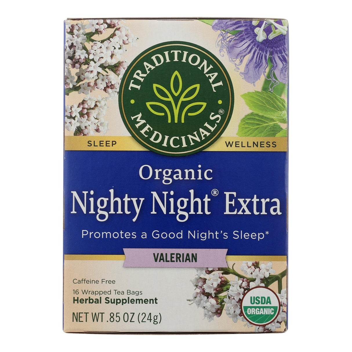 Traditional Medicinals Valerian Root Nighttime Tea (6 Pack, 16 Tea Bags Each) - Cozy Farm