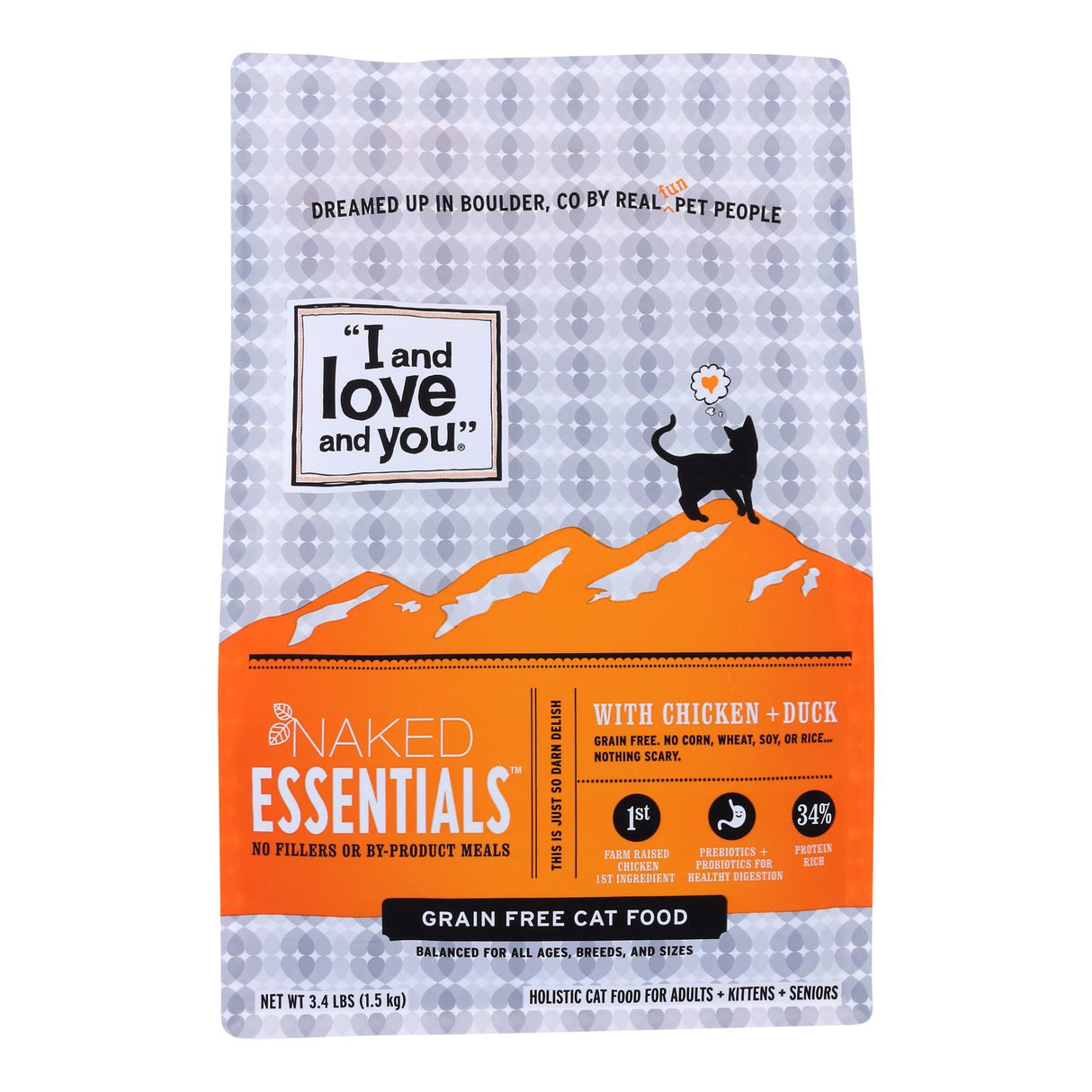 I and Love and You Chicken & Duck Flavor Dry Cat Food (4 - 3.4 Lb. Bags) - Cozy Farm