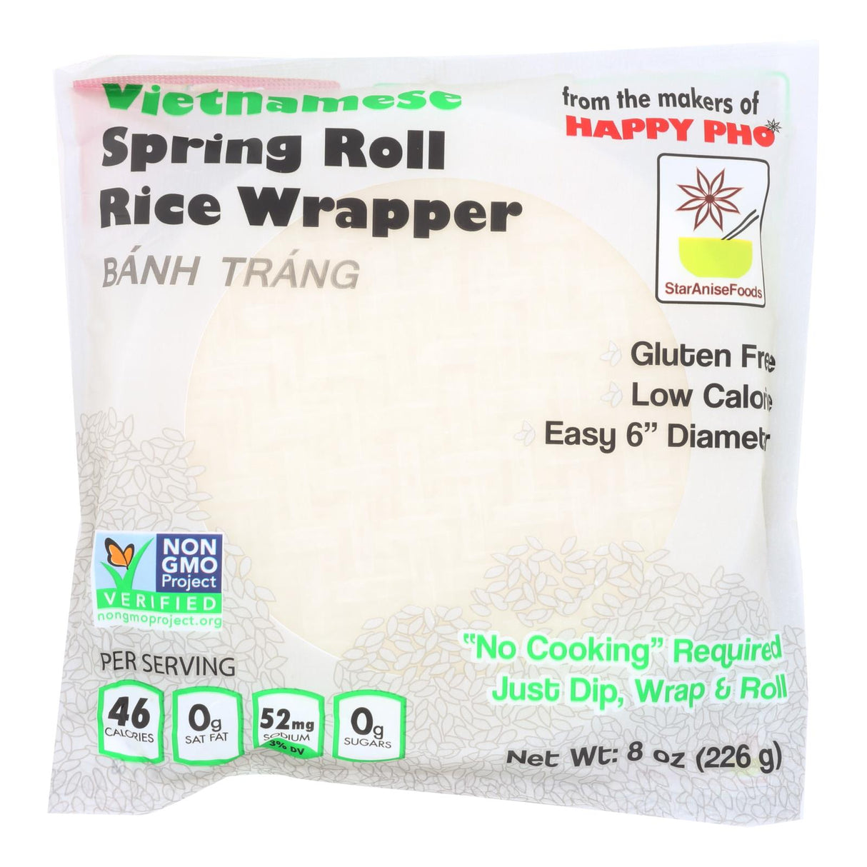 Star Anise Foods Vietnamese Rice Paper Spring Roll Wrappers (12-Pack, 8 Oz. Each) - Cozy Farm