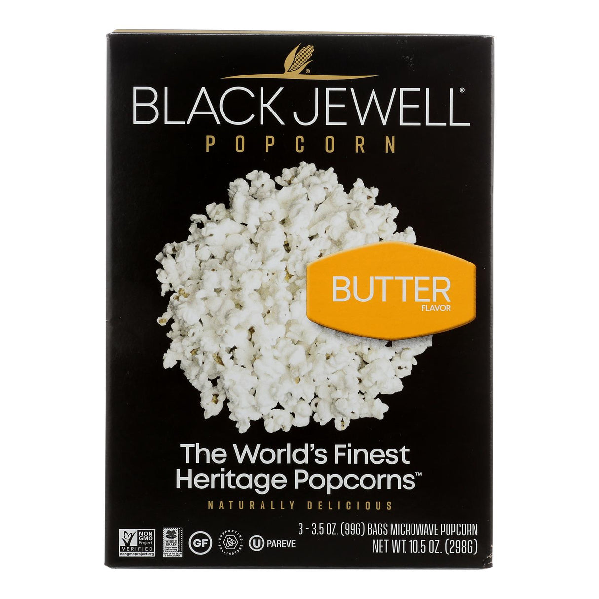 Black Jewell Premium Microwave Butter Popcorn - 6 Count - 3.5 Oz Bags - Cozy Farm