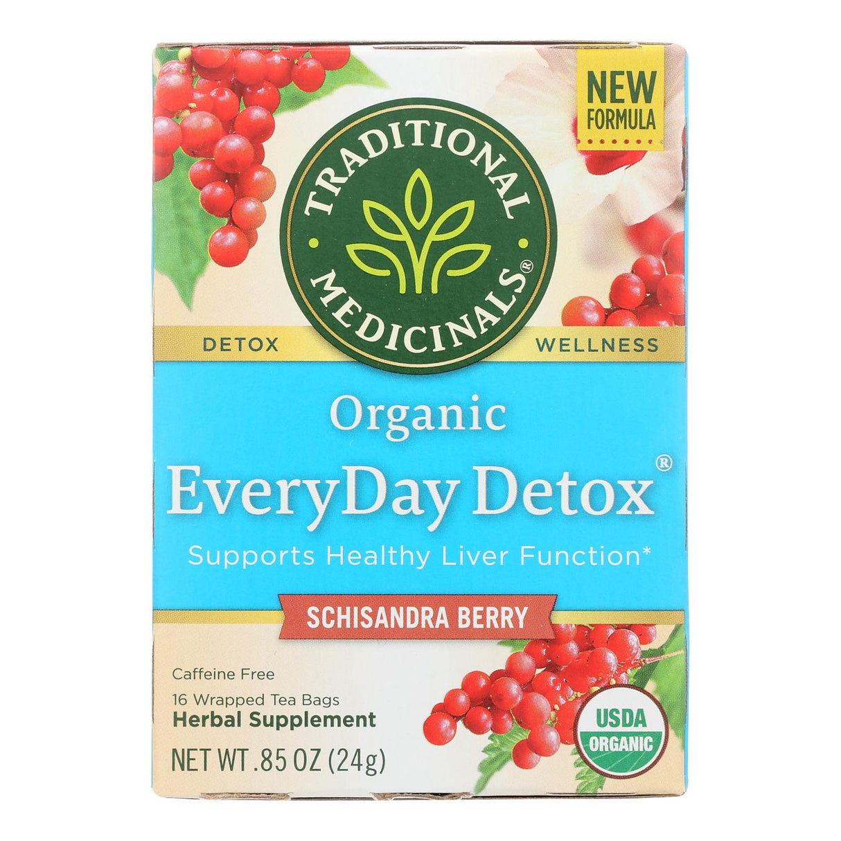Traditional Medicinals Everyday Detox Herbal Tea, 6 Packets of 16 Bags - Cozy Farm