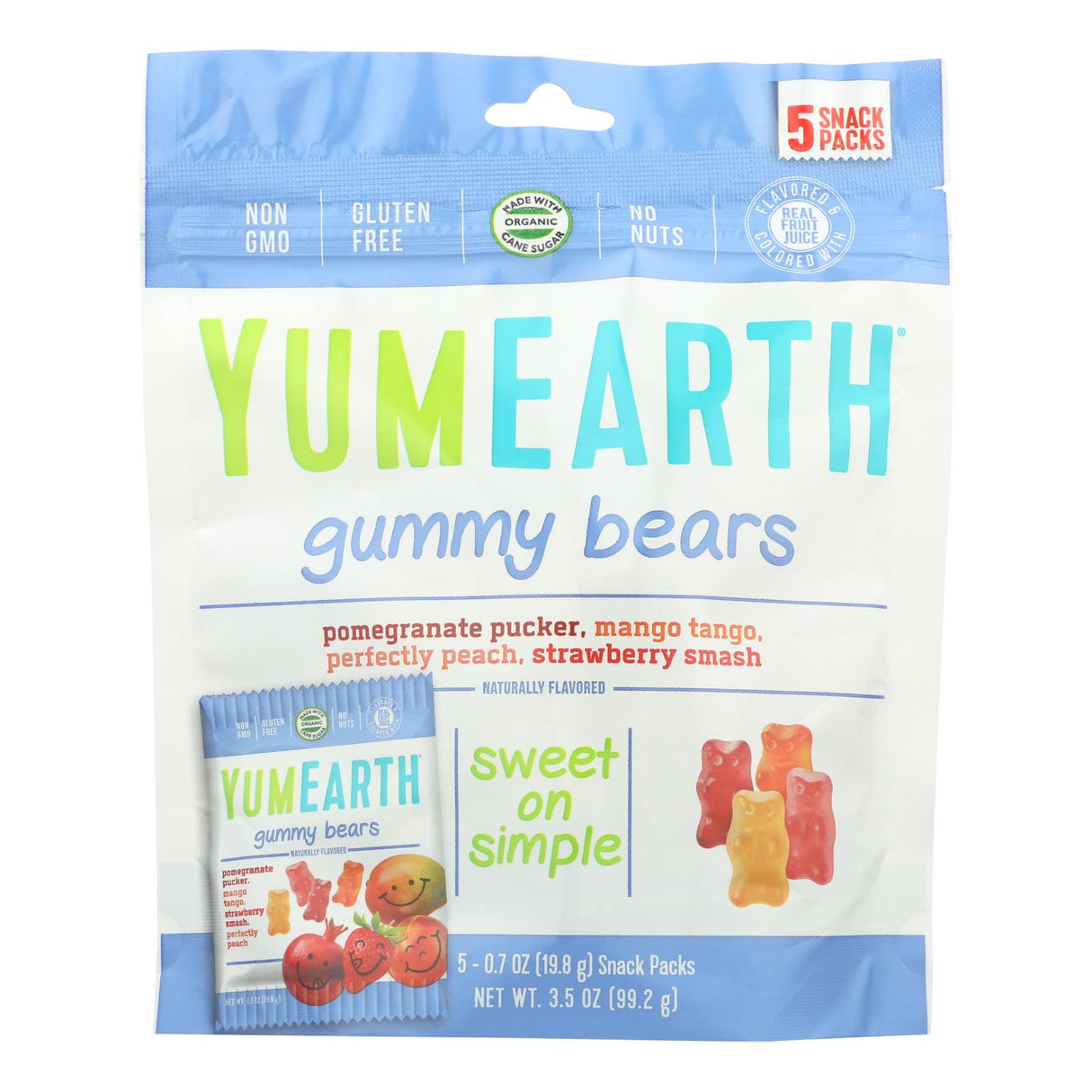 Yumearth Organics Gummy Bears - 0.7 Oz. (Pack of 12) - USDA Organic, Gluten-Free, Non-GMO - Cozy Farm