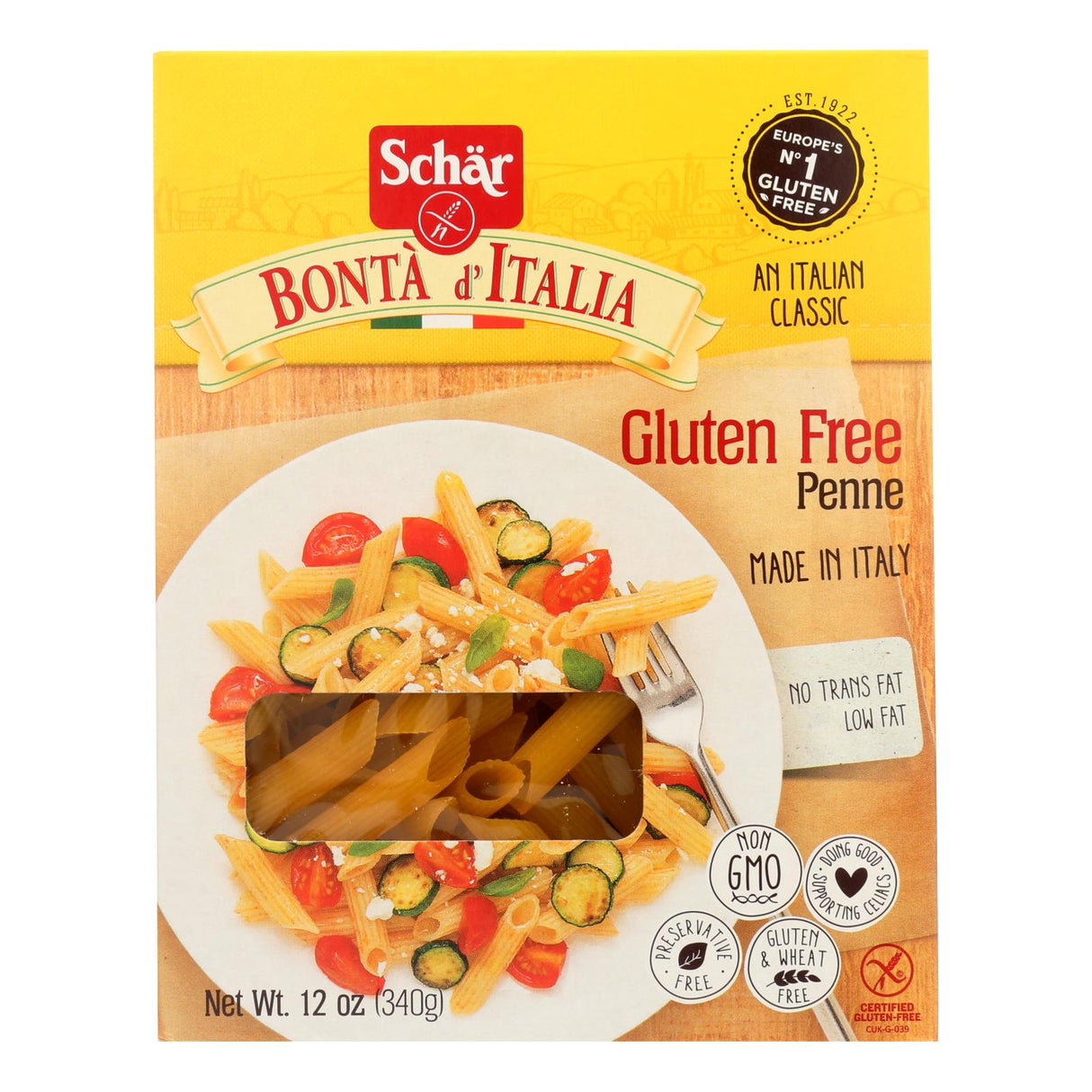 Schar Gluten-Free Penne Pasta, 12 Oz. (Pack of 10) - Cozy Farm