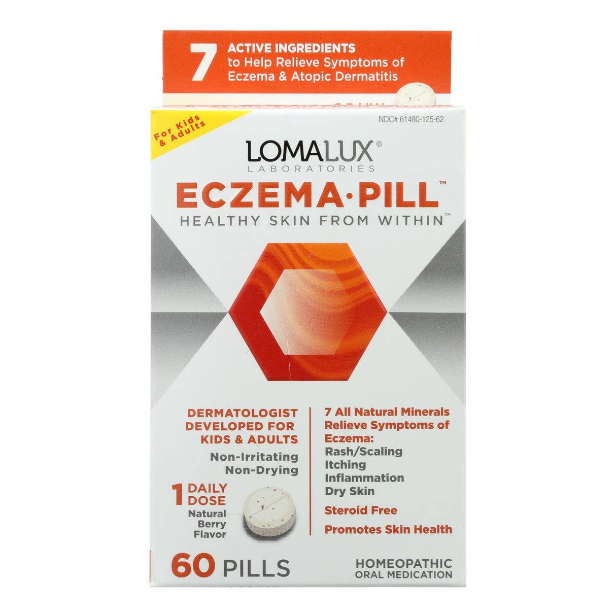 Loma Lux Laboratories Acne & Eczema Chewable Quick-Dissolving (60 Count) - Cozy Farm