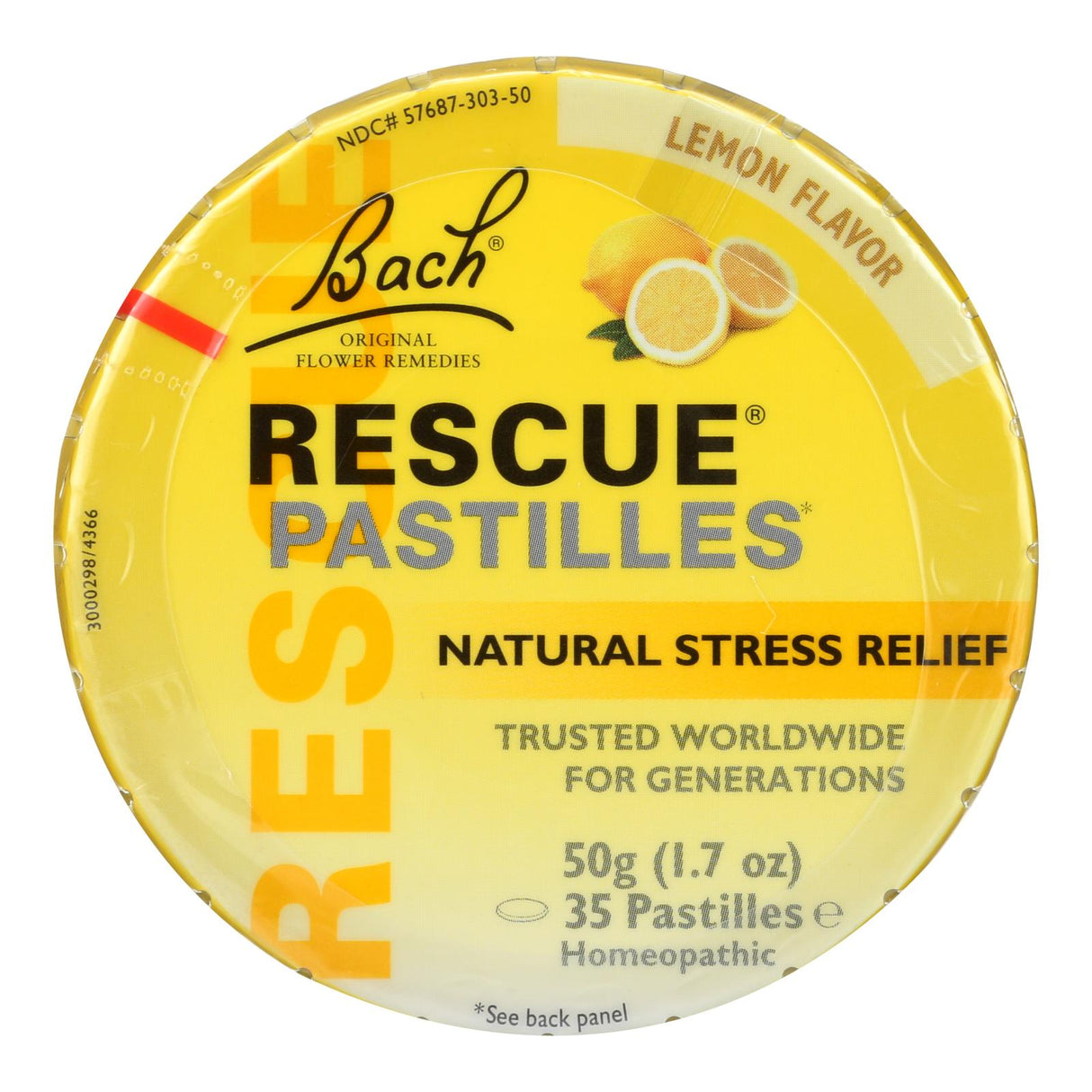 Bach Rescue Remedy Pastilles - Lemon Flavor (Pack of 12 - 50 Grm) - Cozy Farm