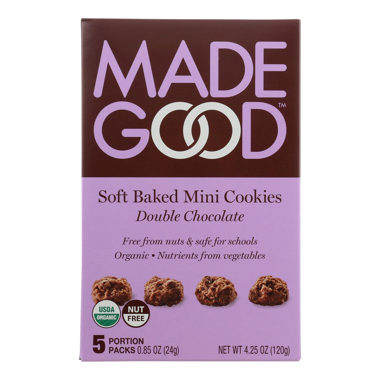 Made Good Soft Baked Mini Double Chocolate Cookies - 6 Pack - 4.25 Oz. - Cozy Farm