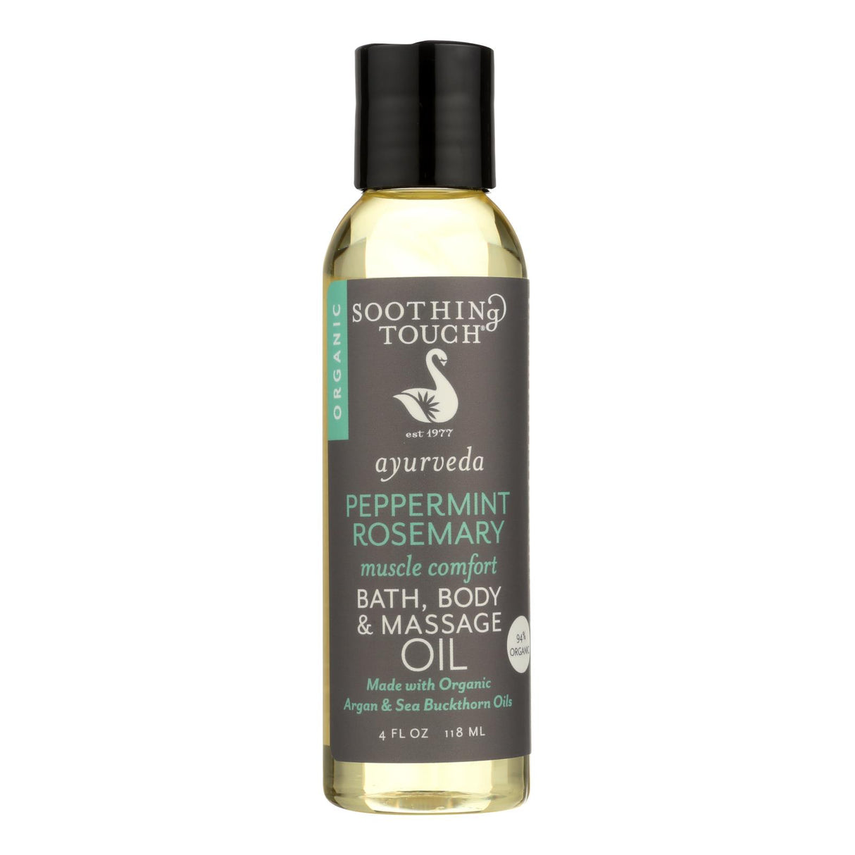 Soothing Touch Ayurveda Peppermint & Rosemary Muscle Comfort Bath Body & Massage Oil (4 Oz.) - Cozy Farm