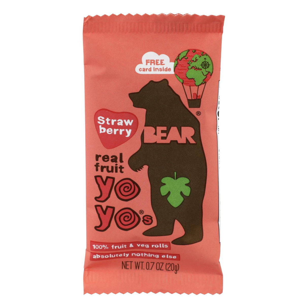 Bear Real Fruit Yoyos: Strawberry, 6-Count, 3.5 Oz. Each - Cozy Farm