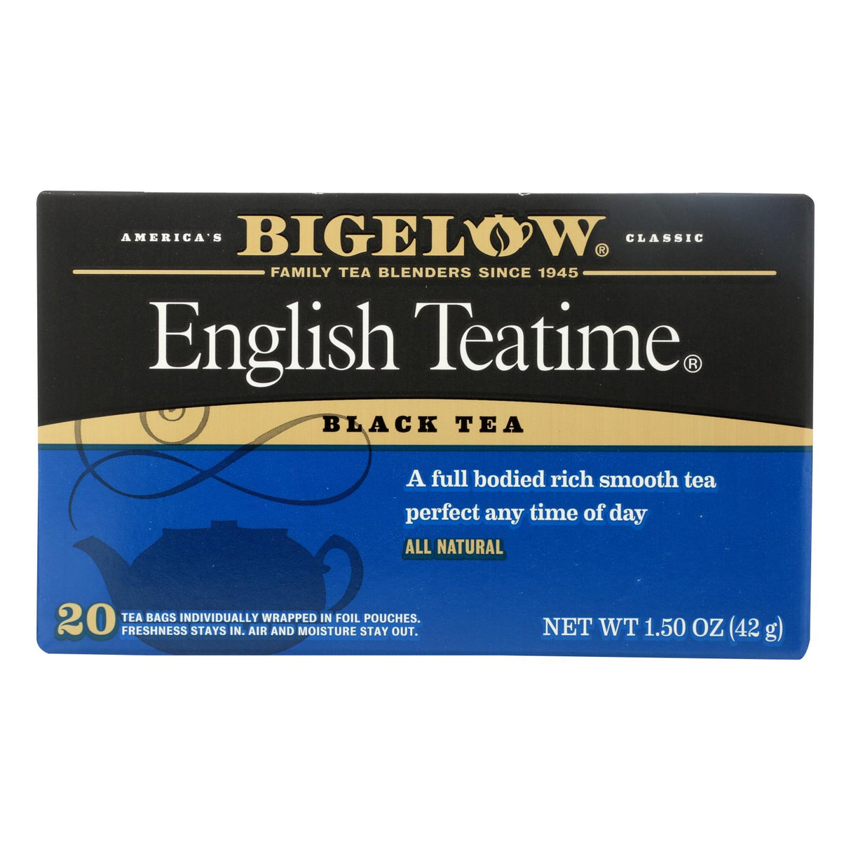 Bigelow Tea Black Tea English Teatime (6 Packs of 20 Bags) - Cozy Farm