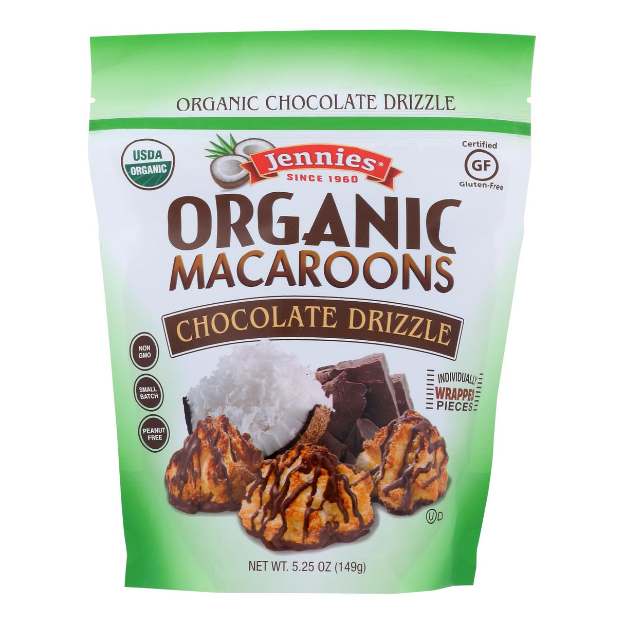Jennies Chocolate Drizzle Macaroons (Pack of 6 - 5.25 Oz.) - Cozy Farm