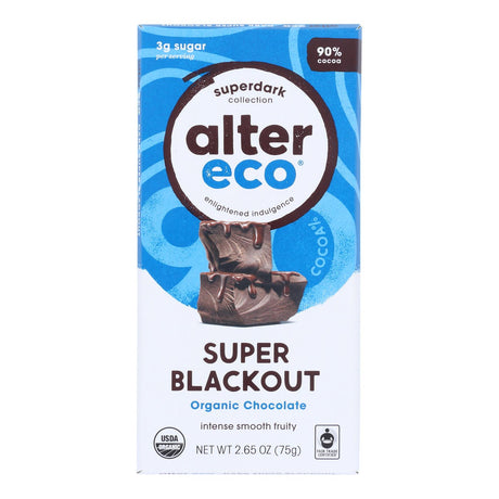 Alter Eco Americas Organic Dark Super Blackout Chocolate Bar (Case of 12 - 2.65 Oz) - Cozy Farm 