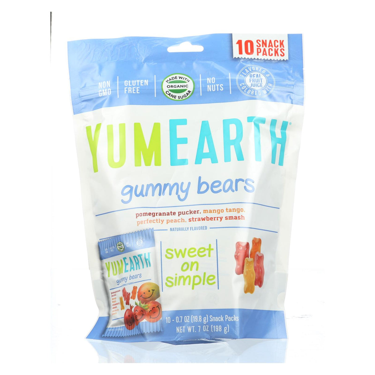 YumEarth Organics Gummy Bears - Organic Plant-Based Snack Pack (Pack of 12) .7 Oz - Cozy Farm