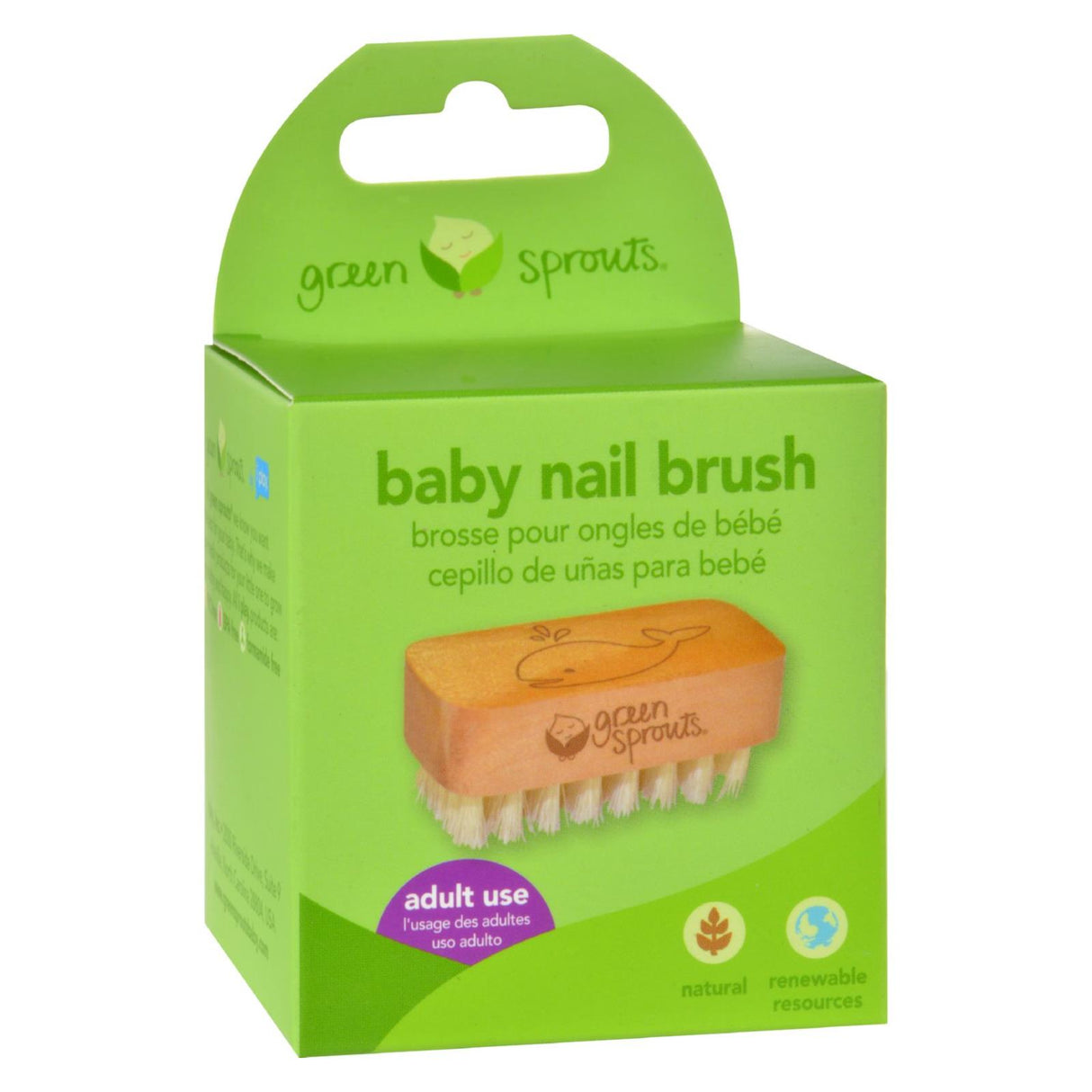 Green Sprouts Baby Nail Brush with Soft Bristles for Gentle Cleaning - Cozy Farm