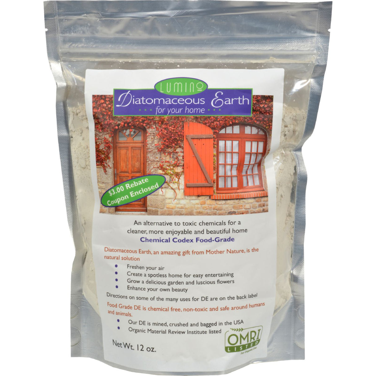 Lumino Diatomaceous Earth for Home (12 Oz.) - Cozy Farm
