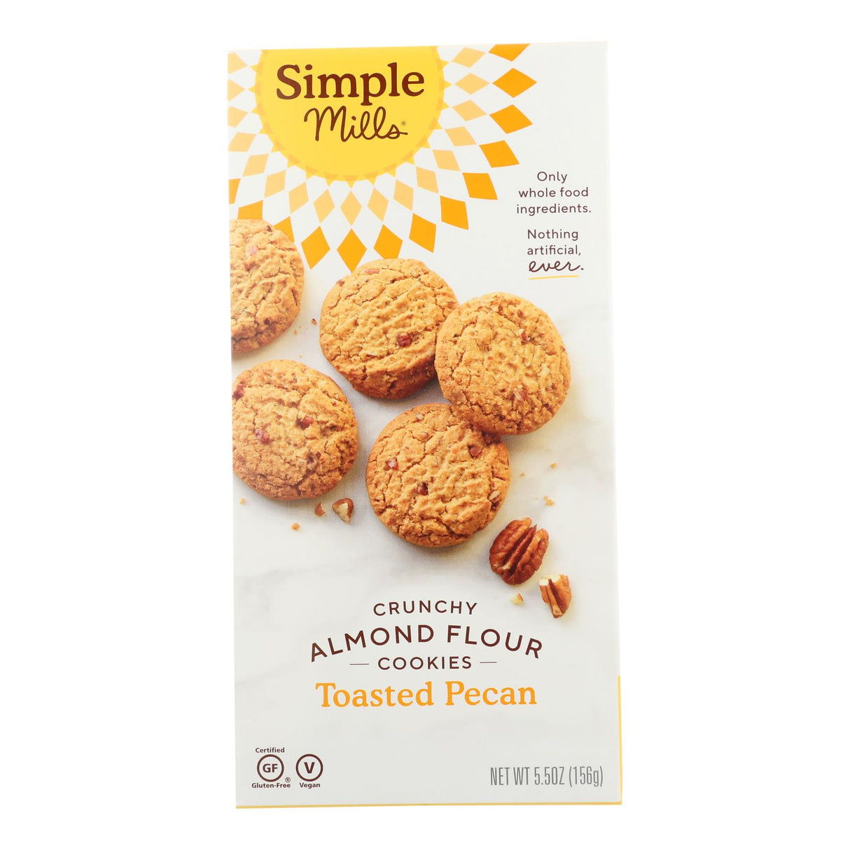 Simple Mills Crunchy Toasted Pecan Cookies (Pack of 6 - 5.5 Oz.) - Cozy Farm