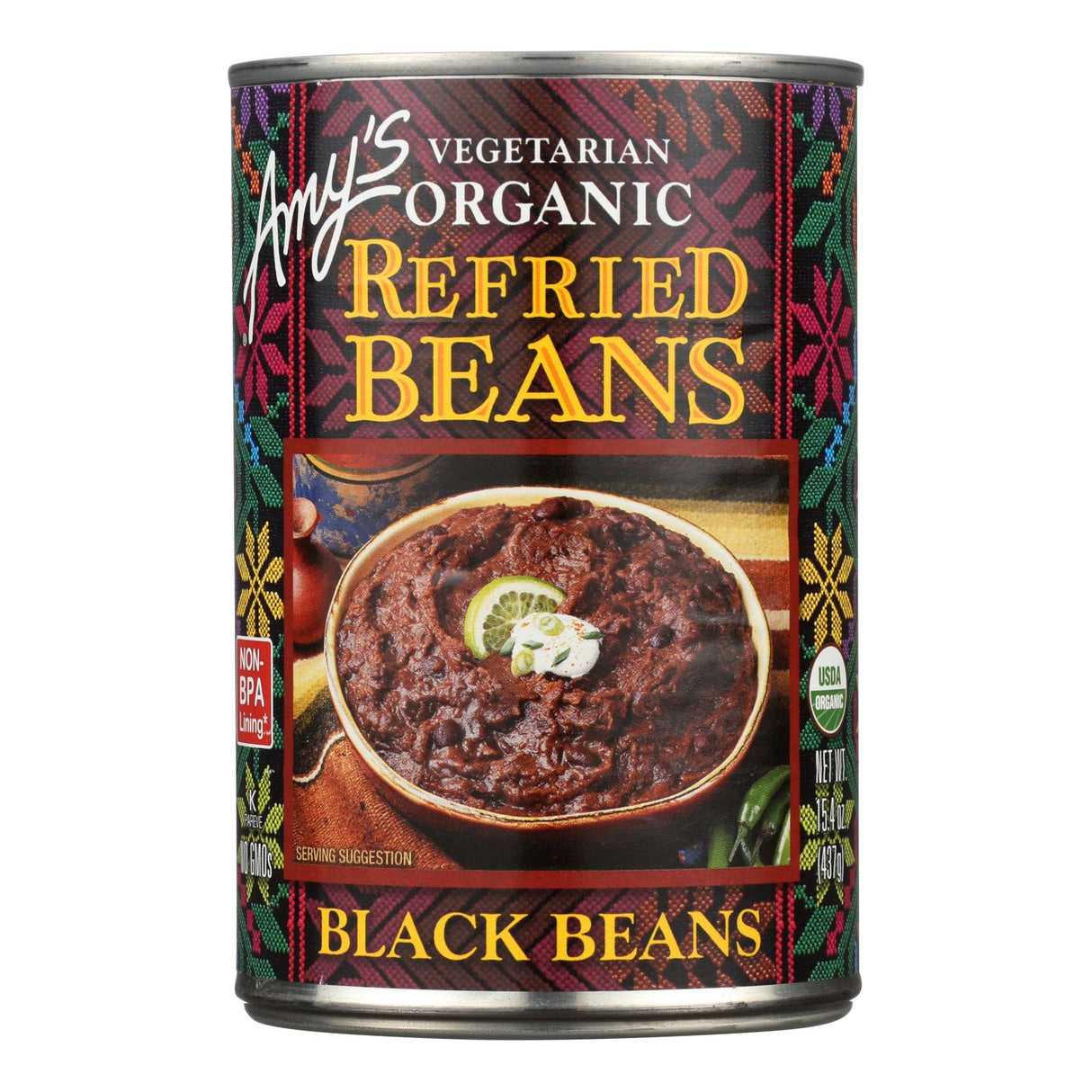 Amy's Organic Refried Black Beans: 15.4 Oz, 12-Pack - Cozy Farm