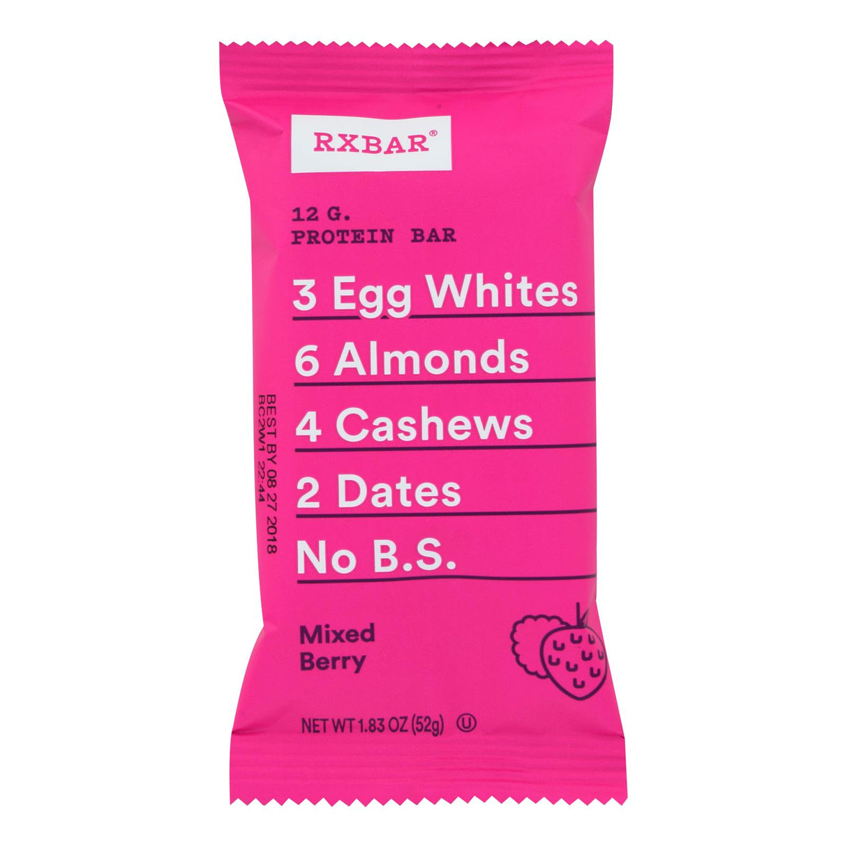 Rxbar Protein Bar - Mixed Berry Blast - Case of 12 - 1.83 Oz - Cozy Farm
