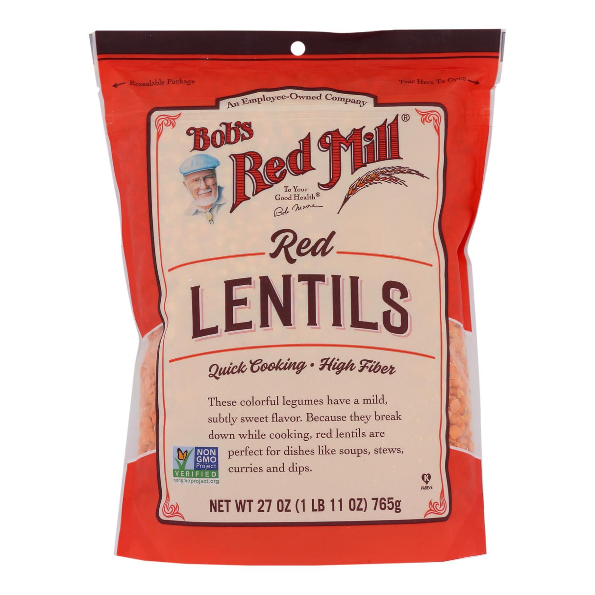 Bob's Red Mill Beans Red Lentils (Pack of 4 - 27 Oz.) - Cozy Farm