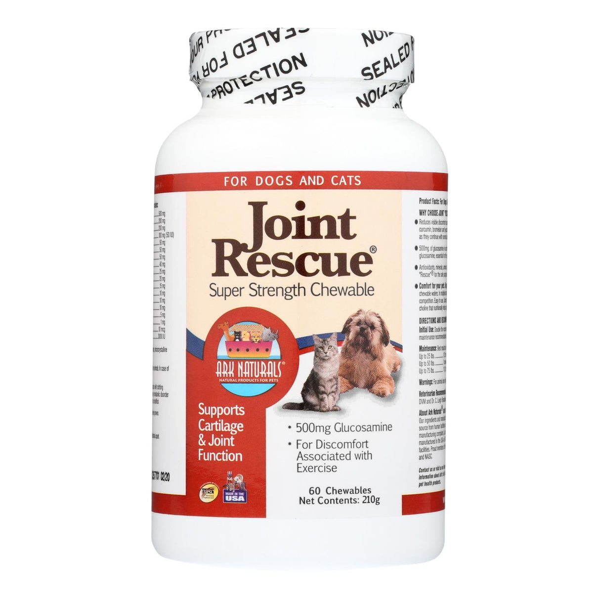 Ark Naturals Joint Rescue Chewables for Hip & Joint Health - 500mg (60 Count) - Cozy Farm
