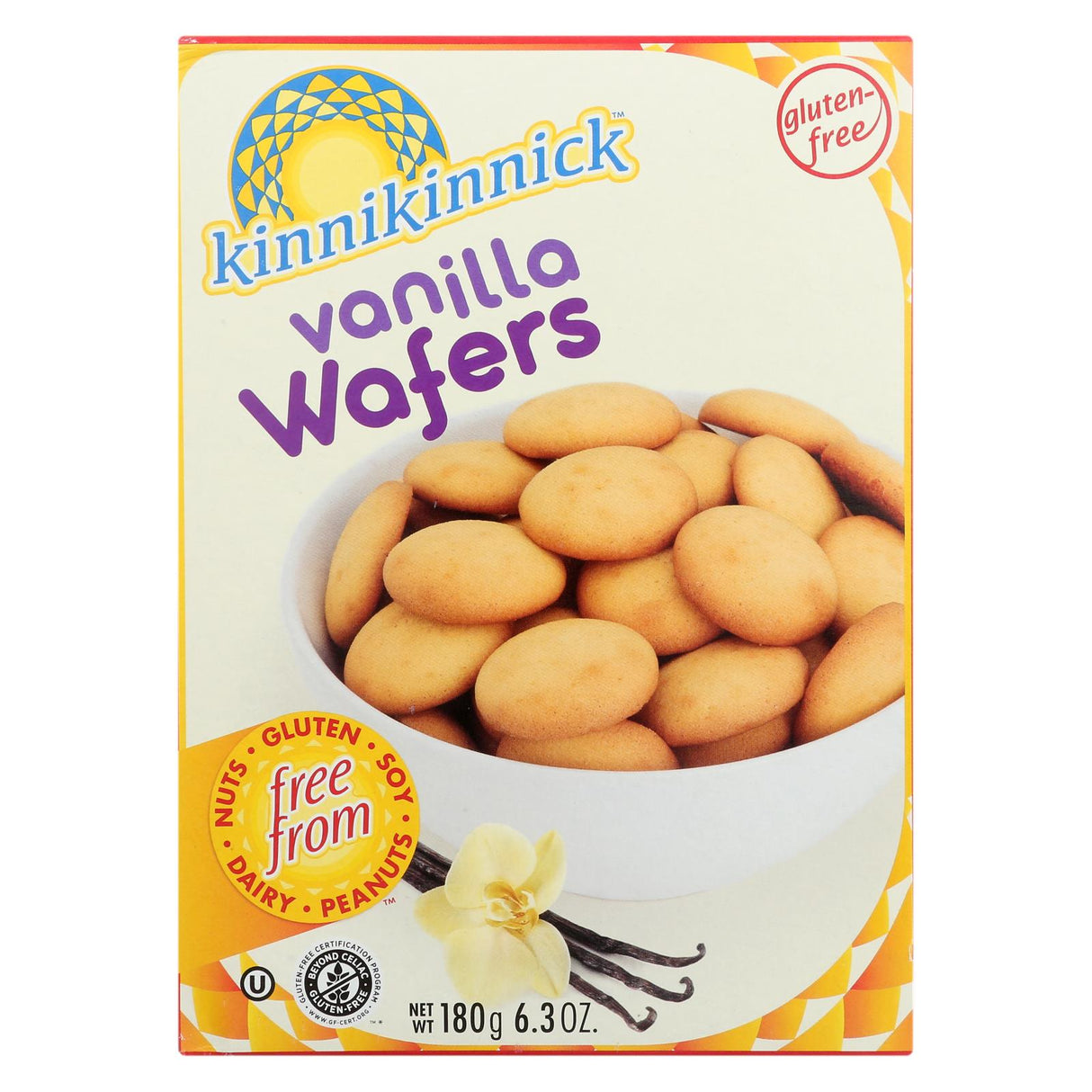 Kinnikinnick Vanilla Wafer Cookies (Pack of 6 - 6.3 Oz.) - Cozy Farm