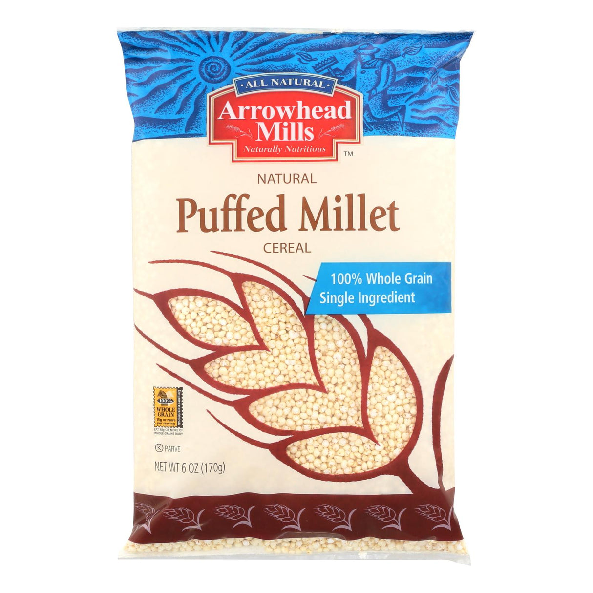 Arrowhead Mills Gluten-Free Puffed Millet Cereal, 6 Oz (Pack of 12) - Cozy Farm