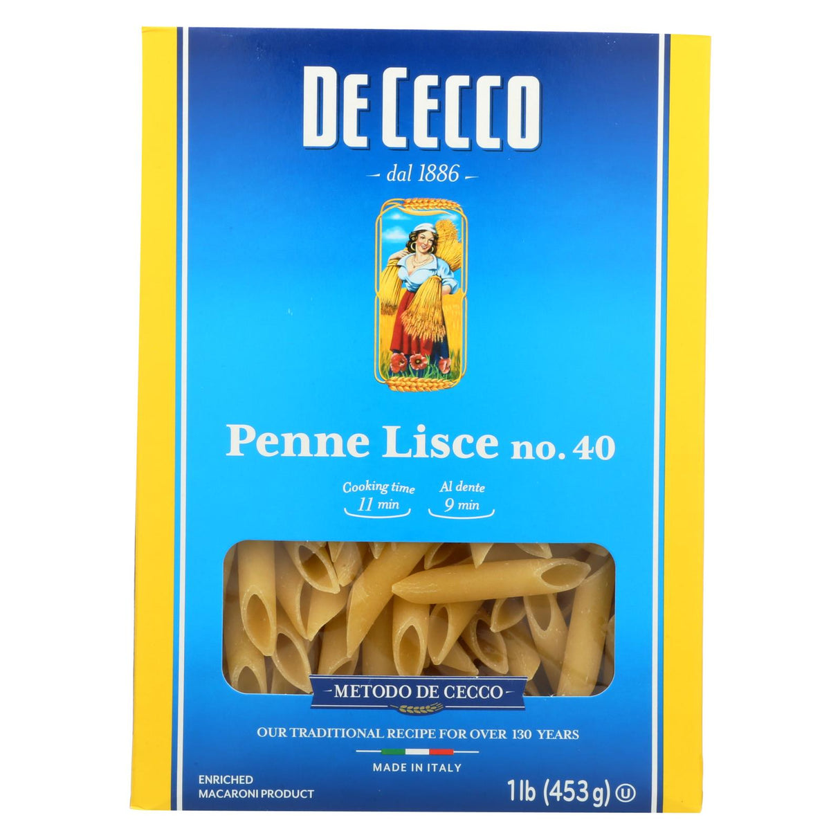 De Cecco Penne Lisce, Premium Italian Pasta, 12 Pack (16 Oz. Each) - Cozy Farm