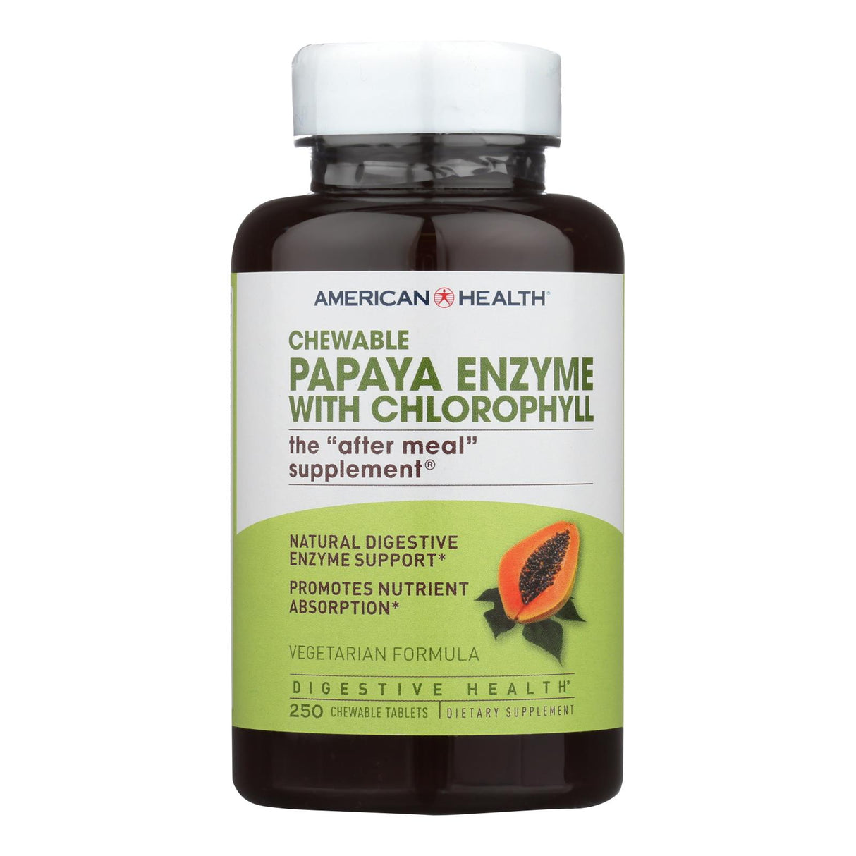 American Health Chewable Papaya Enzyme with Chlorophyll (250 Tablets) - Cozy Farm