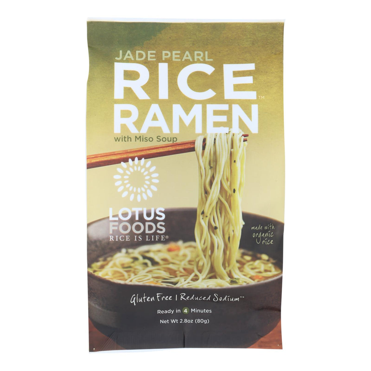 Lotus Foods Organic Jade Pearl Rice Ramen with Miso Soup (10 Pack), 2.8 Oz - Cozy Farm