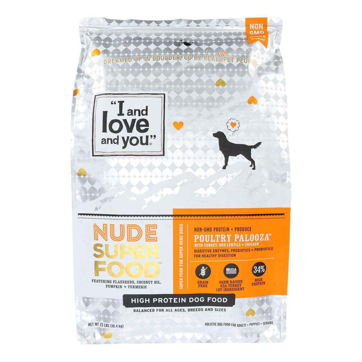 I and Love and You Grain-Free Dry Dog Food for All Breeds, Poultry Recipe, 23 Lbs - Cozy Farm
