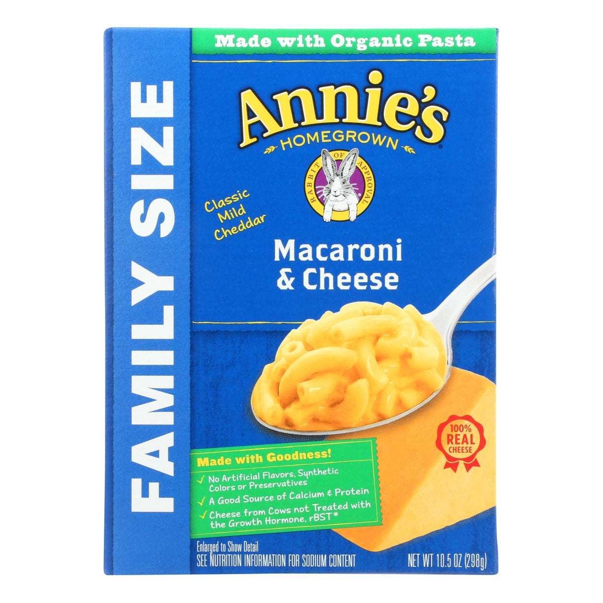 Annie's Classic Family Size Mac & Cheese, 10.5 Oz (Pack of 6) - Cozy Farm