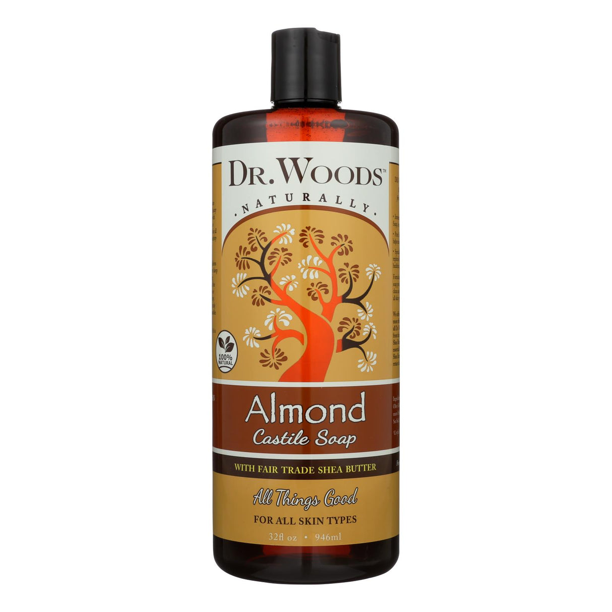 Dr. Woods Organic Castile Soap with Shea Butter and Almond, 32 Fl Oz - Cozy Farm