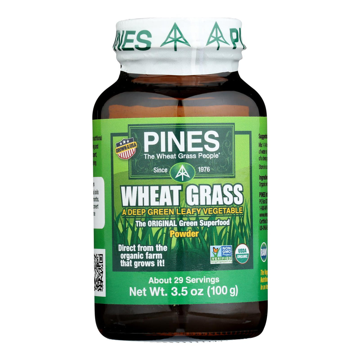 Pines International Wheatgrass Powder - 3.5 oz High-Protein Supplement - Cozy Farm