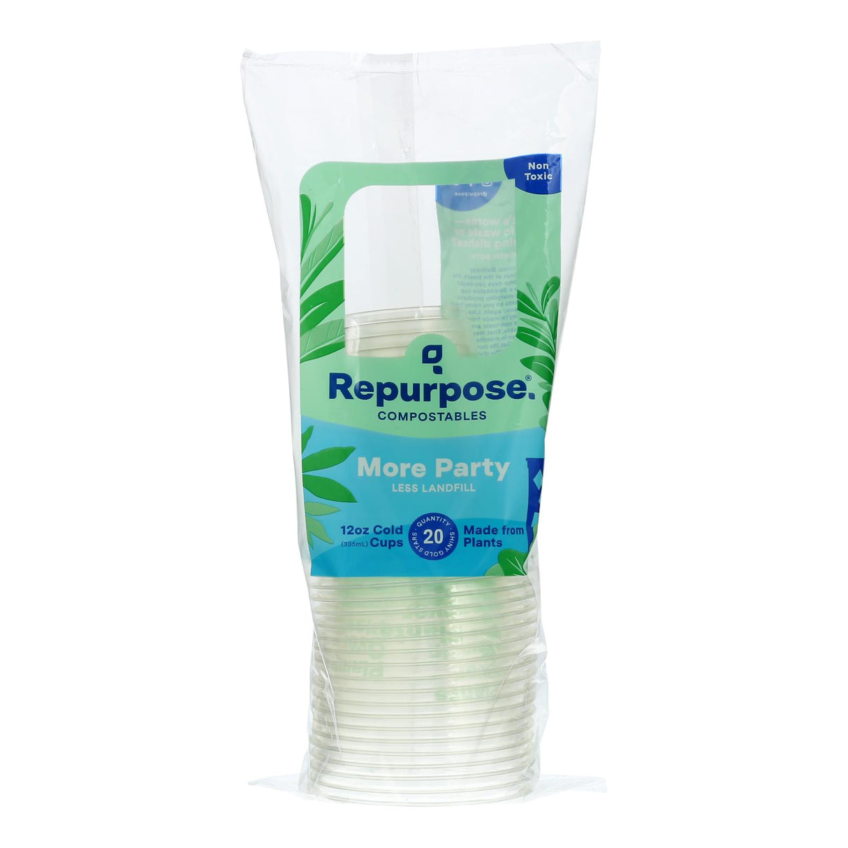 repurpose-clear-compostable-cups-case-of-12-20-count - Cozy Farm