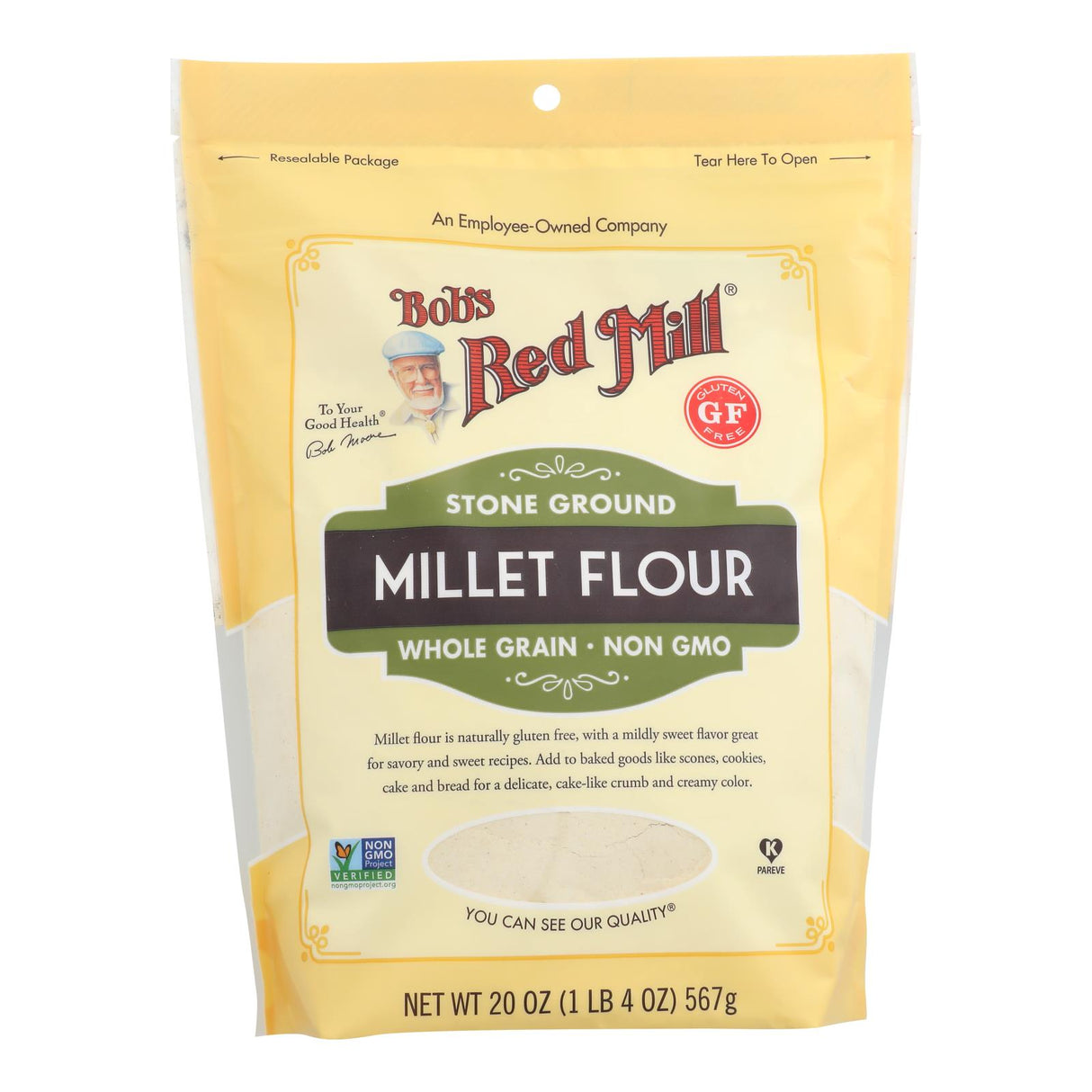 Bob's Red Mill Gluten-Free Millet Flour 4-Pack, 20 Oz. - Cozy Farm