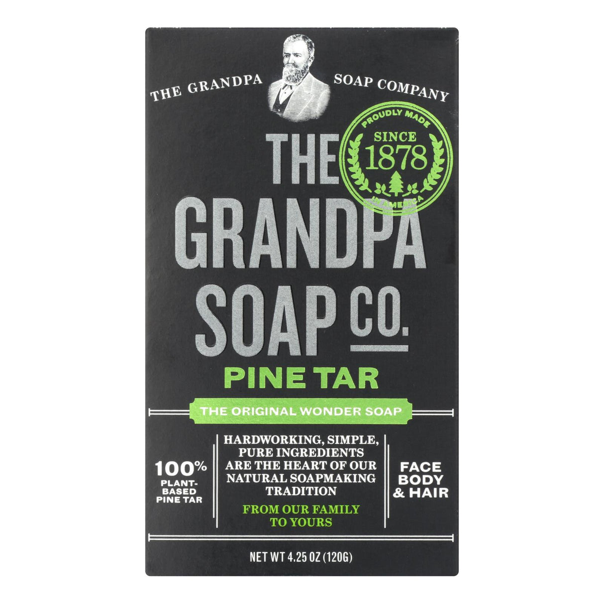 Grandpa's Pine Tar Soap Bar - 4.25 Oz - Cozy Farm