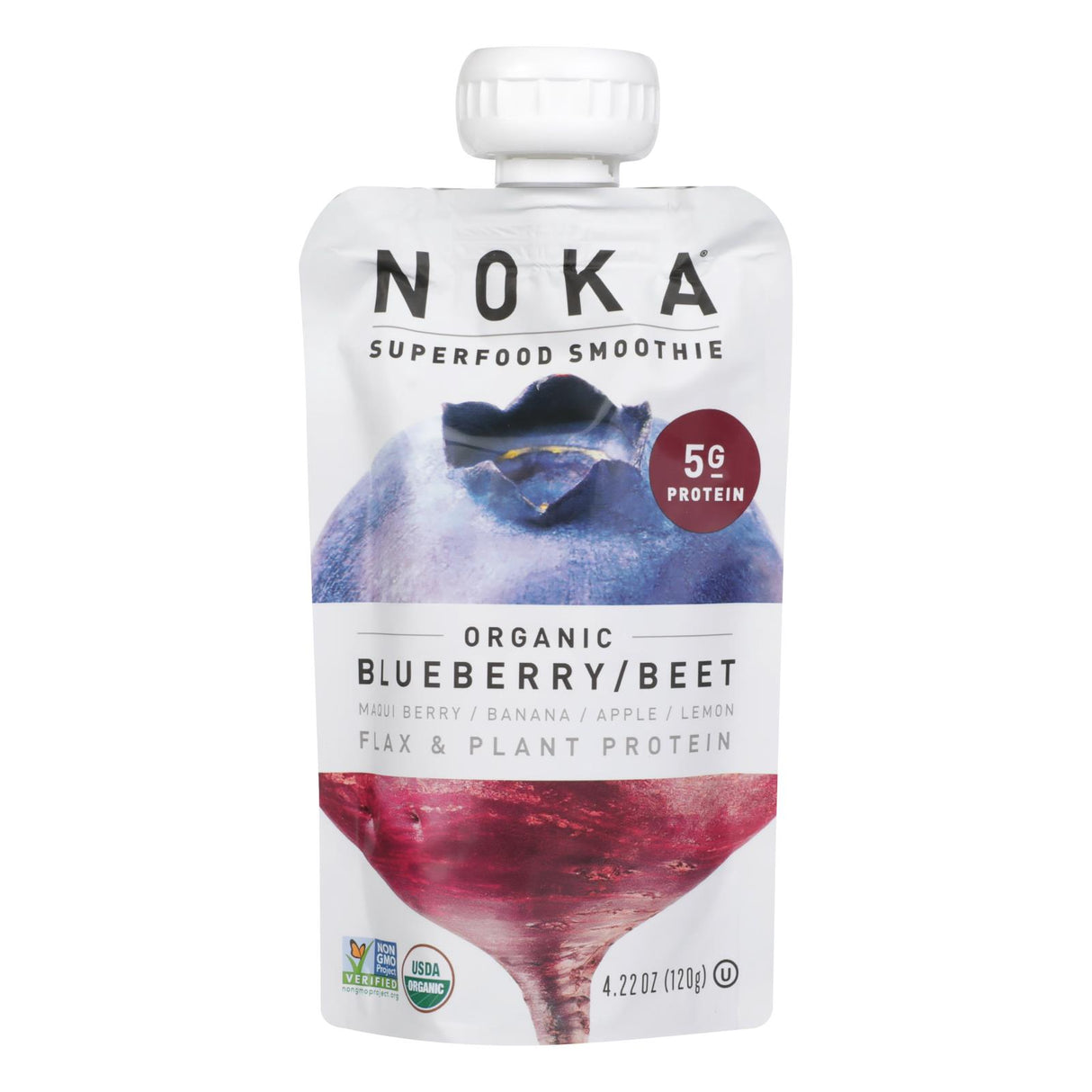 Noka Superfood Blueberry Beet Blend, Pack of 6, 4.22 Oz. Each - Cozy Farm