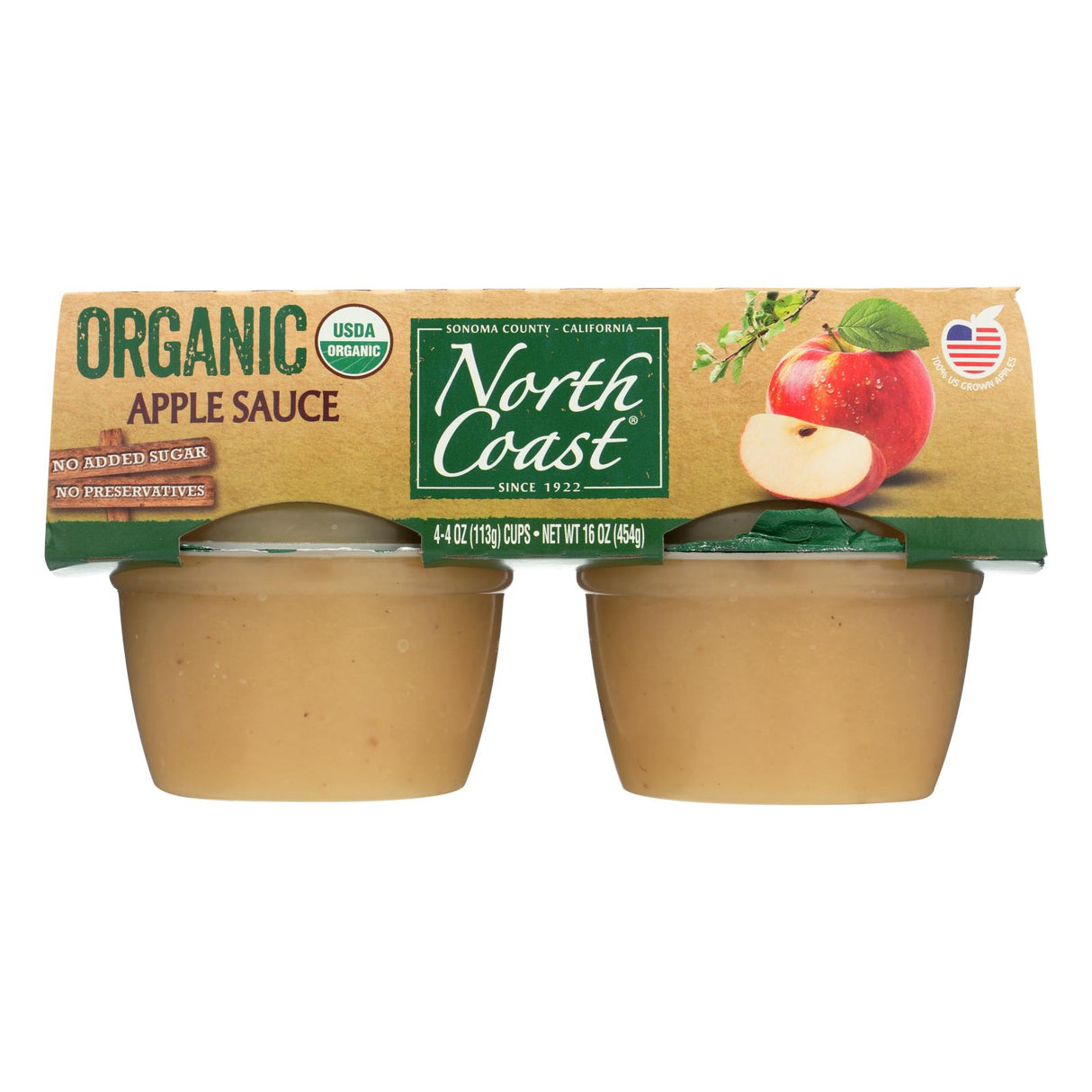 North Coast Organic Applesauce 12x4 Oz. - Cozy Farm