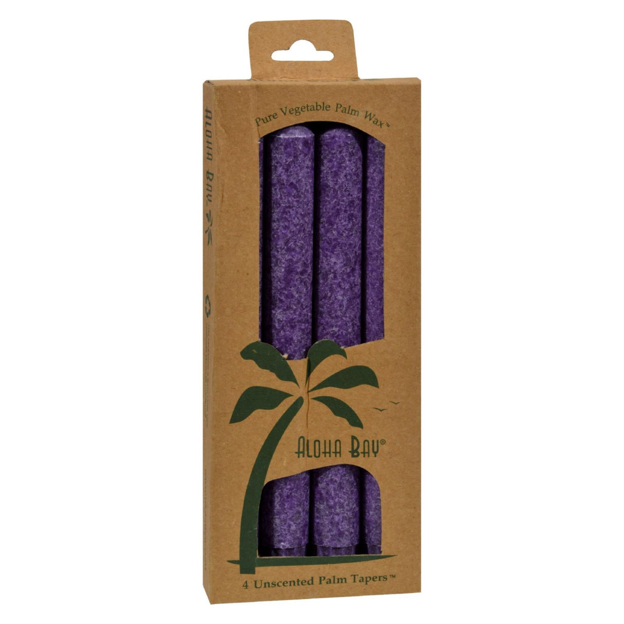Aloha Bay Violet Palm Tapers (Set of 4) - Cozy Farm