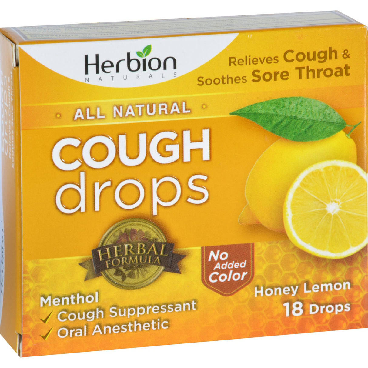 Herbion Naturals Honey Lemon Cough Drops (Pack of 18) - Cozy Farm