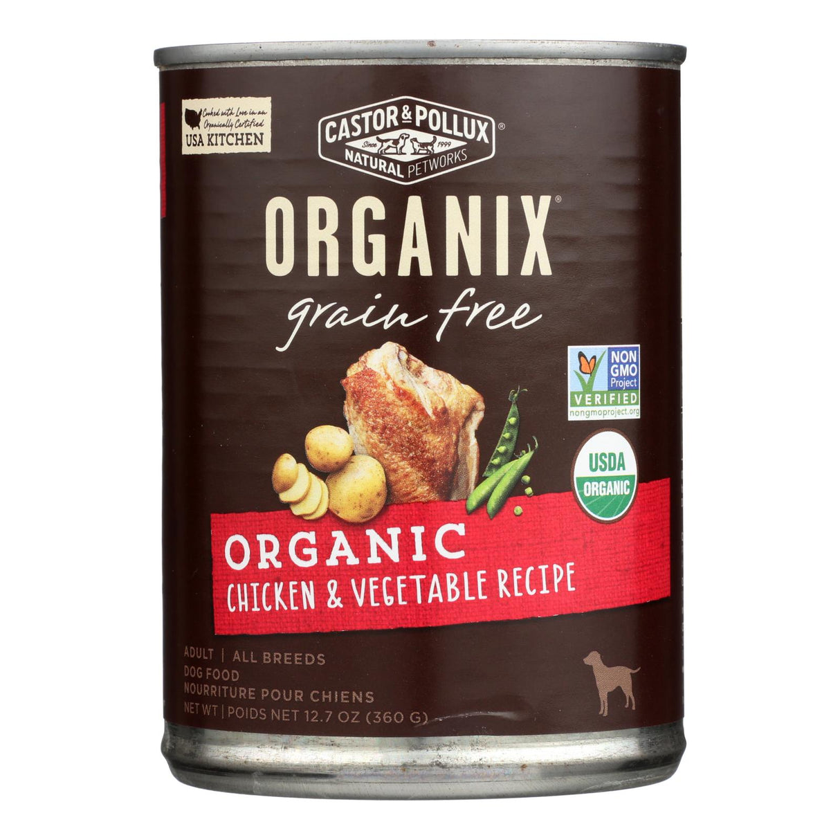 Castor & Pollux Organic Grain-Free Chicken & Fresh Vegetables Dog Food - 12.7 Oz, 12-Pack - Cozy Farm