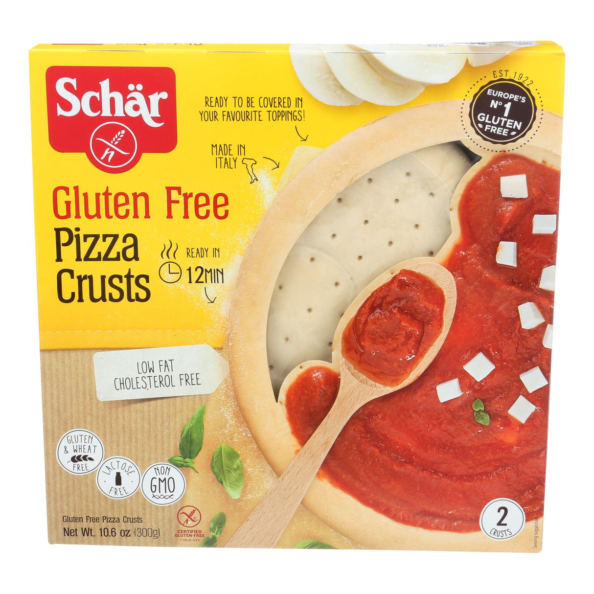 Schar Gluten-Free Pizza Crust, 10.6 Oz., Pack of 4 - Cozy Farm